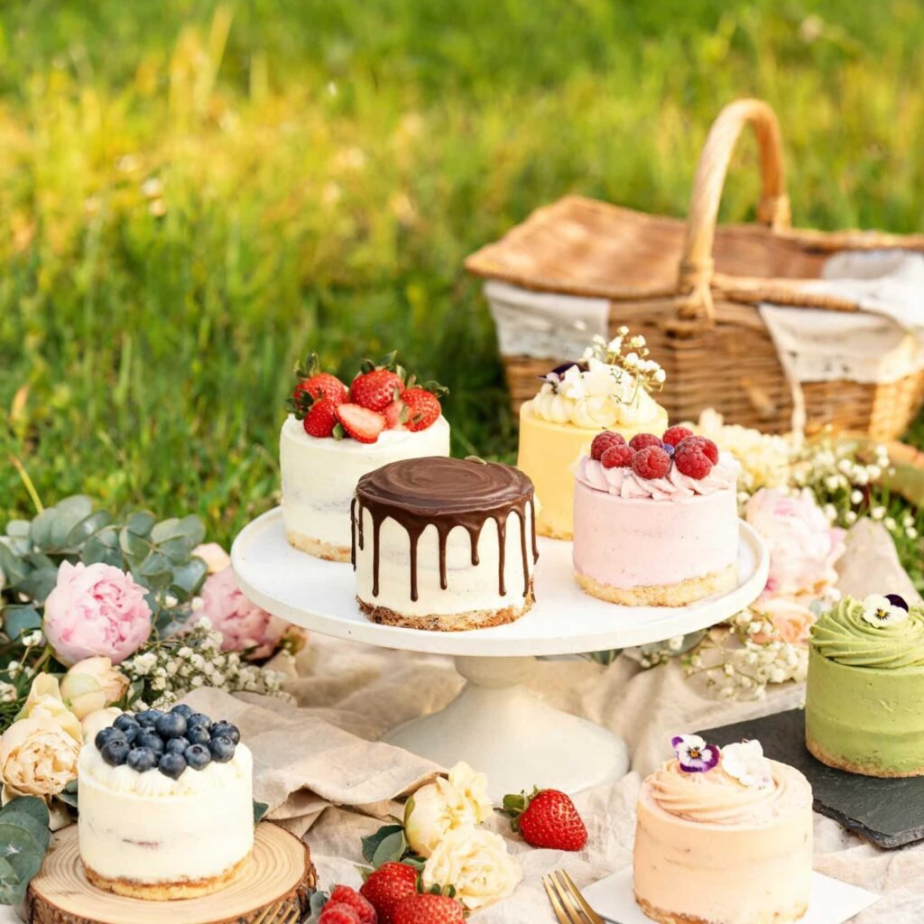 Mini Cakes for a Cake Picnic: The Sweetest Outdoor Party Trend You Need to Try 1 seedream 5.0 lite a A beautifully styled e1779577000604