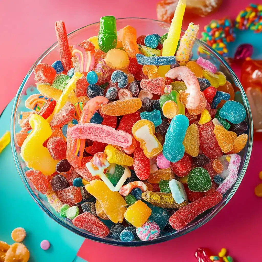 Candy Salad Recipe with Gummy Bears, Sour Patch Kids, and Fresh Fruit