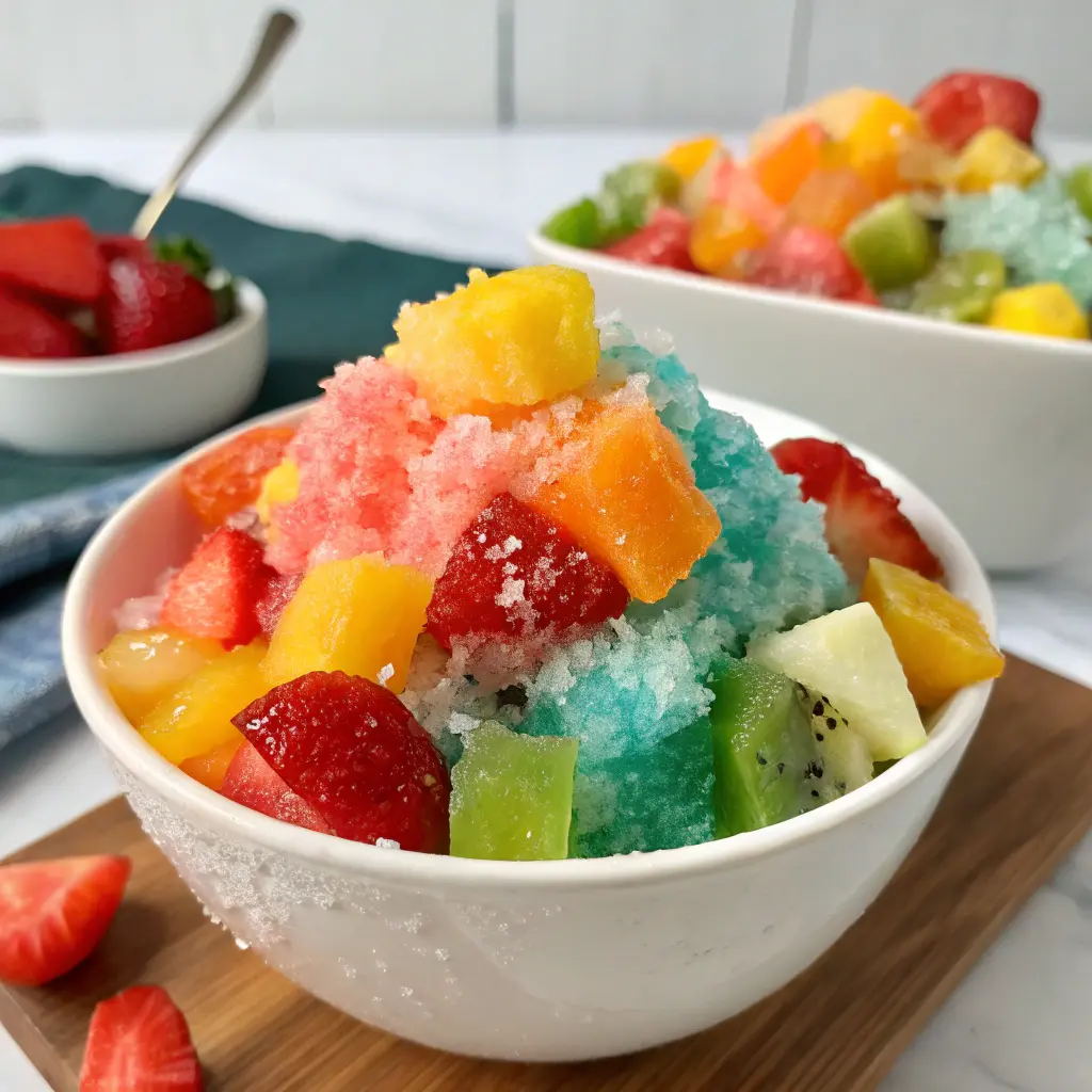 Ice Candy Salad Recipe – A delicious Filipino-inspired dessert, featuring fruits, sweetened condensed milk, and jelly for a refreshing treat.