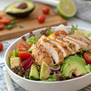 Marry Me Chicken Salad Ingredients served in a bowl with tender chicken, crunchy vegetables, sun-dried tomatoes, and a creamy dressing