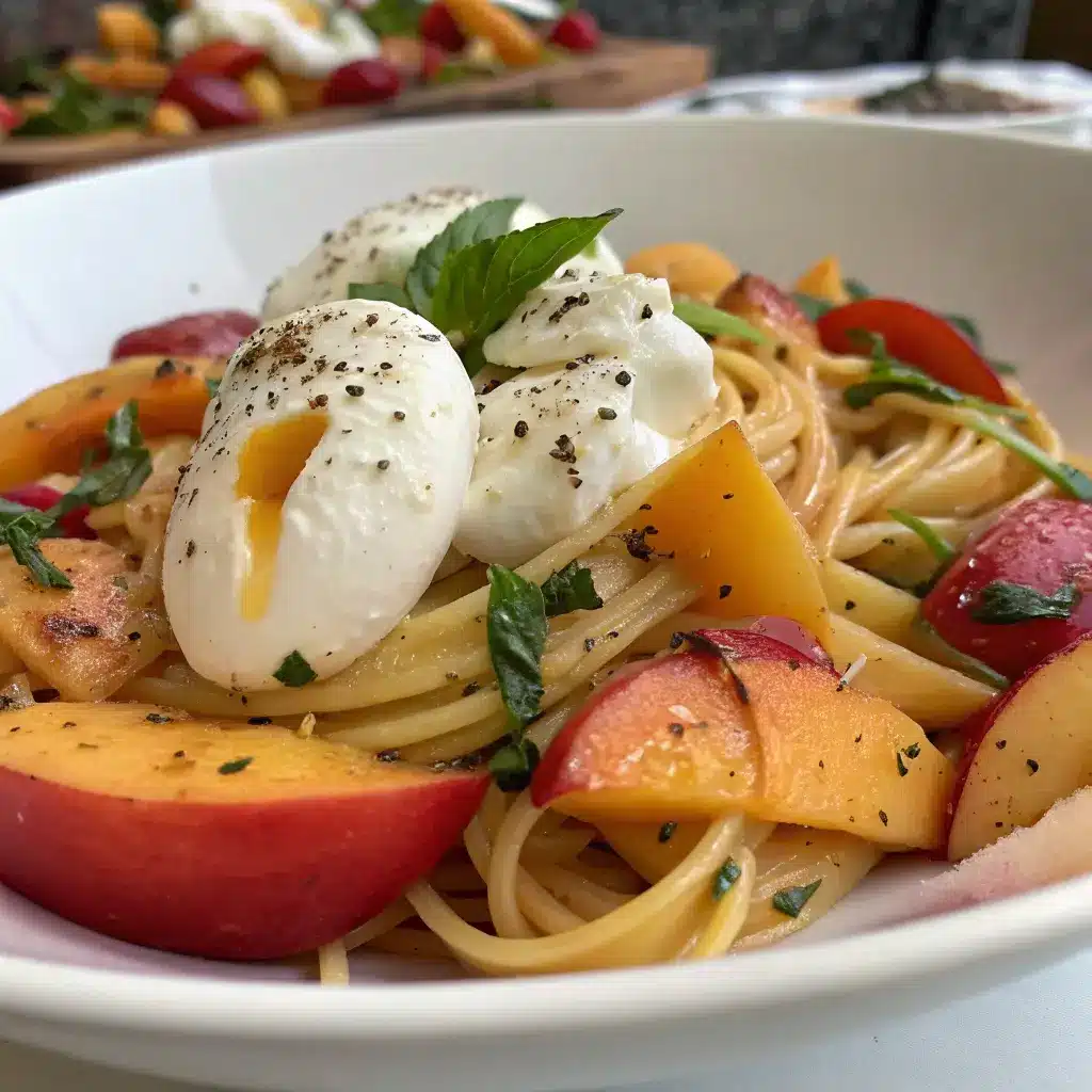Peach Burrata Pasta Salad - A Refreshing Summer Dish