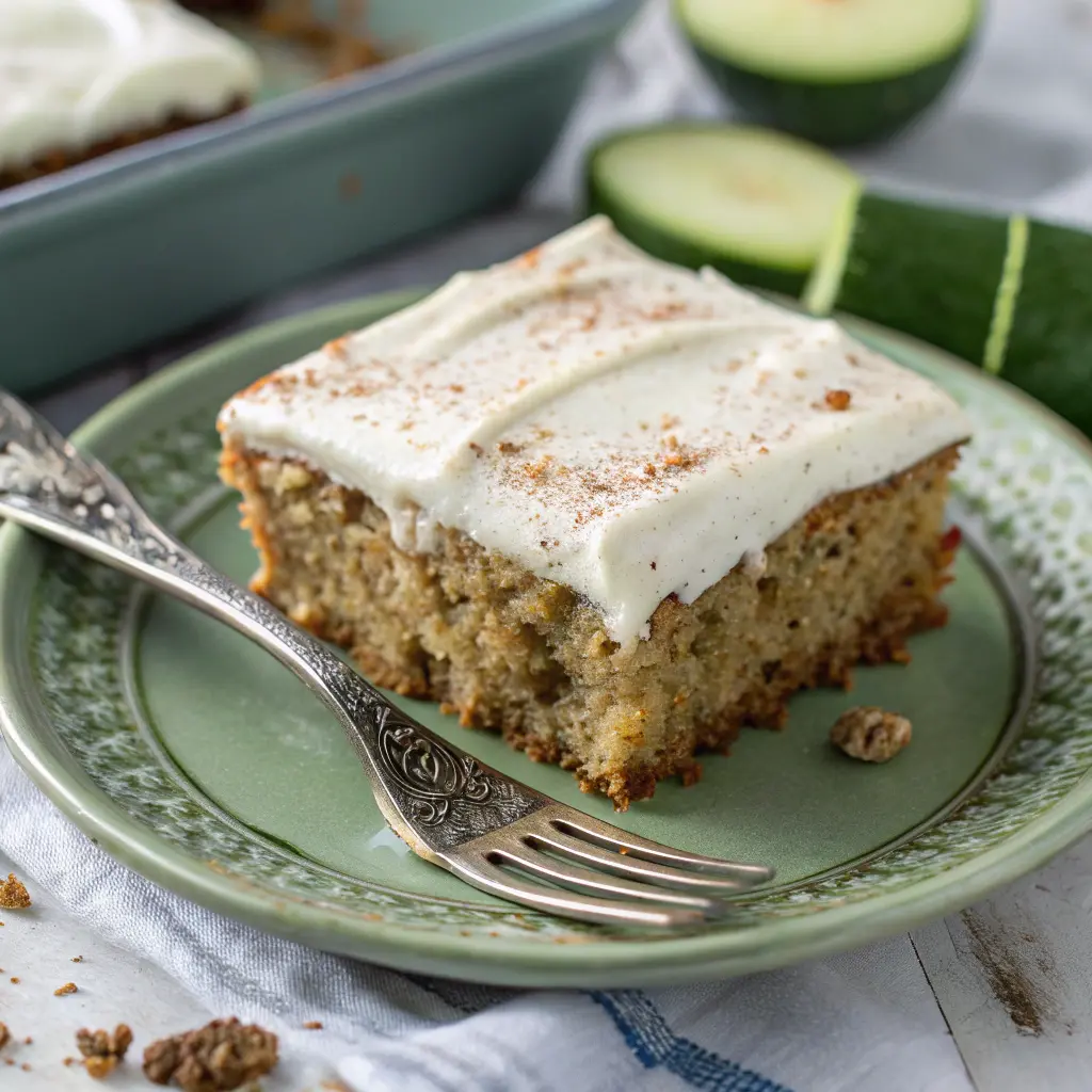 Zucchini cake with cream cheese frosting