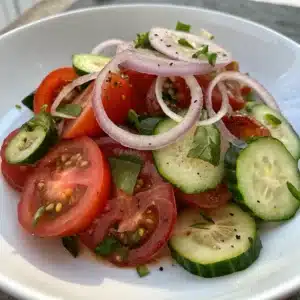 Tomato, Cucumber, and Onion Salad