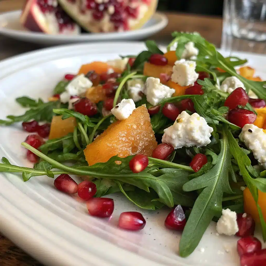 Pomegranate and Goat Cheese Arugula Salad