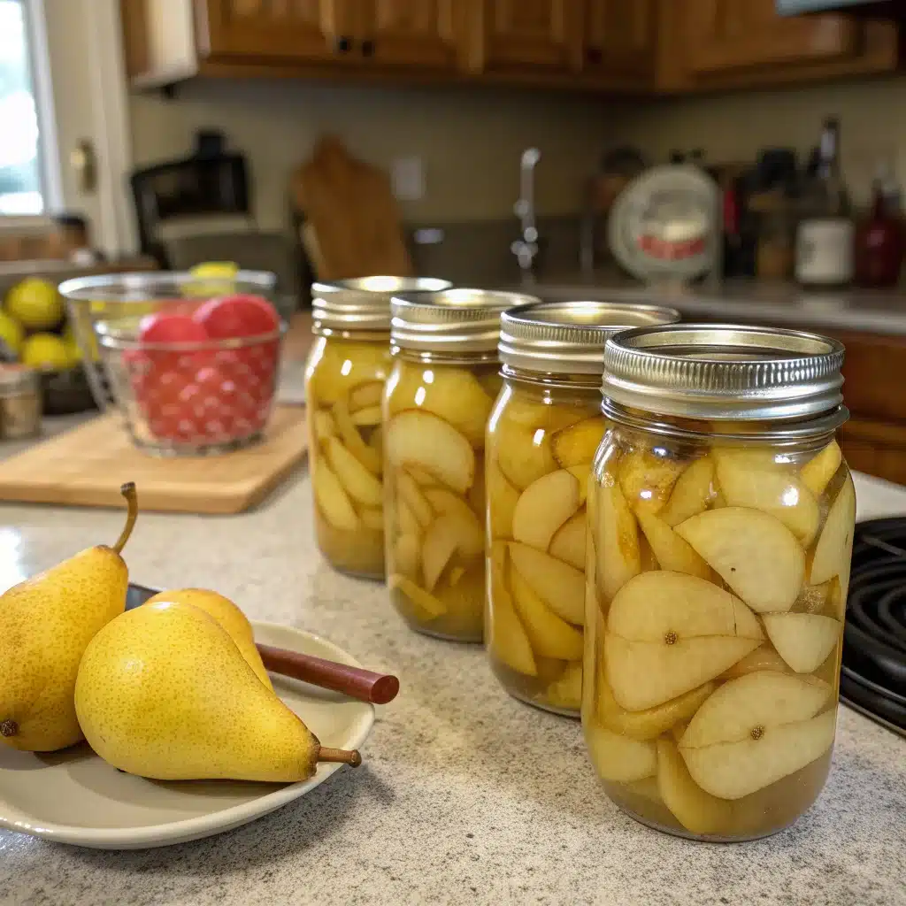 canning pears