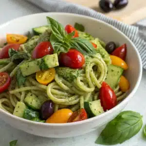 Pesto Pasta Salad with Veggies