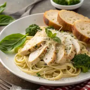 healthy dinner recipes - Easy Garlic Parmesan Chicken Pasta Recipe for a Healthy Dinner