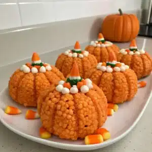 Pumpkin rice krispie treats