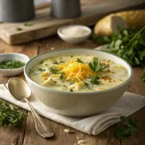 soup recipes - Cheddar Garlic Herb Potato Soup | Cozy & Creamy Comfort Food