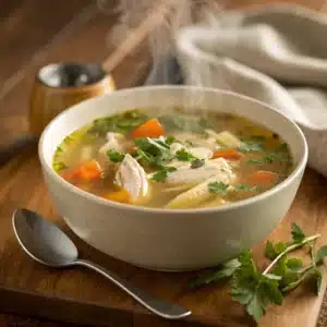homemade chicken broth soup