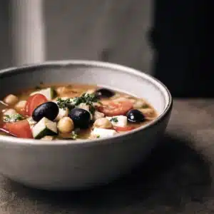 mediterranean soup with chickpeas