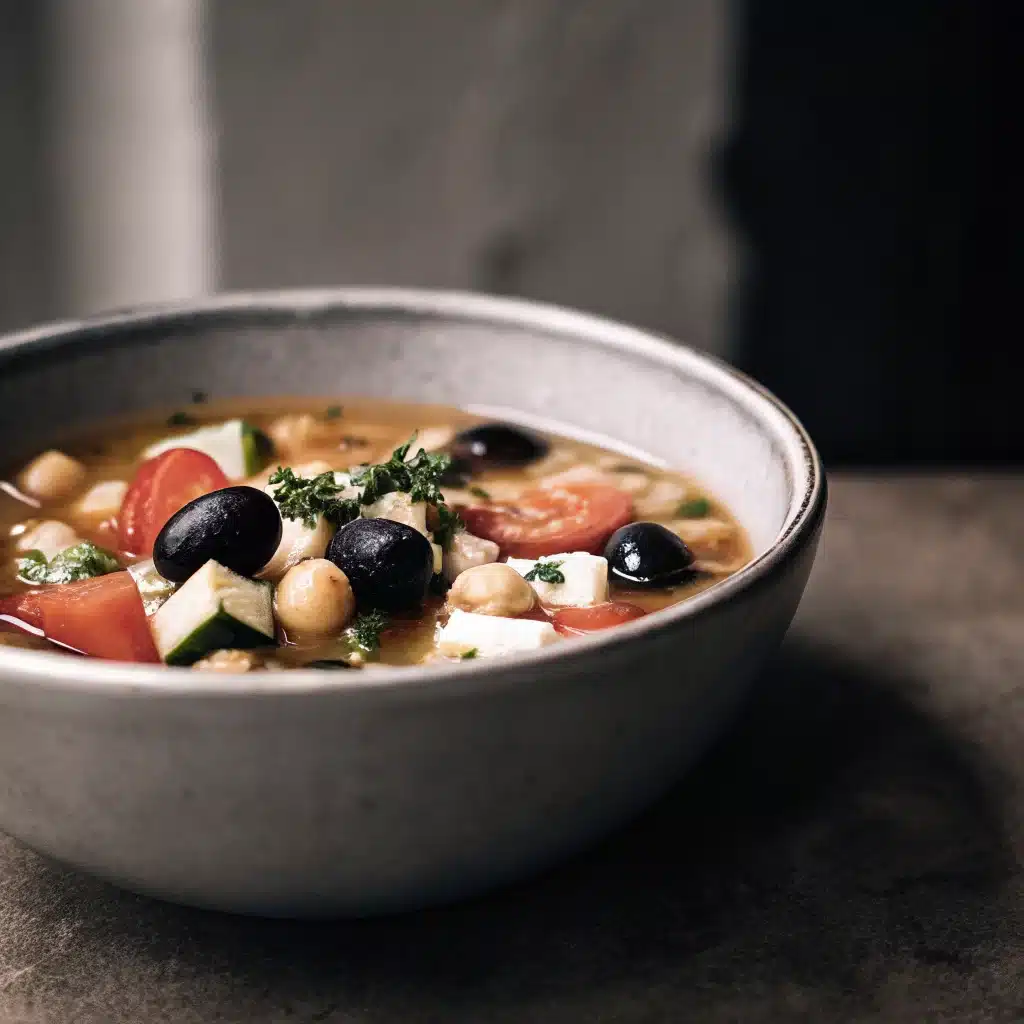 mediterranean soup with chickpeas