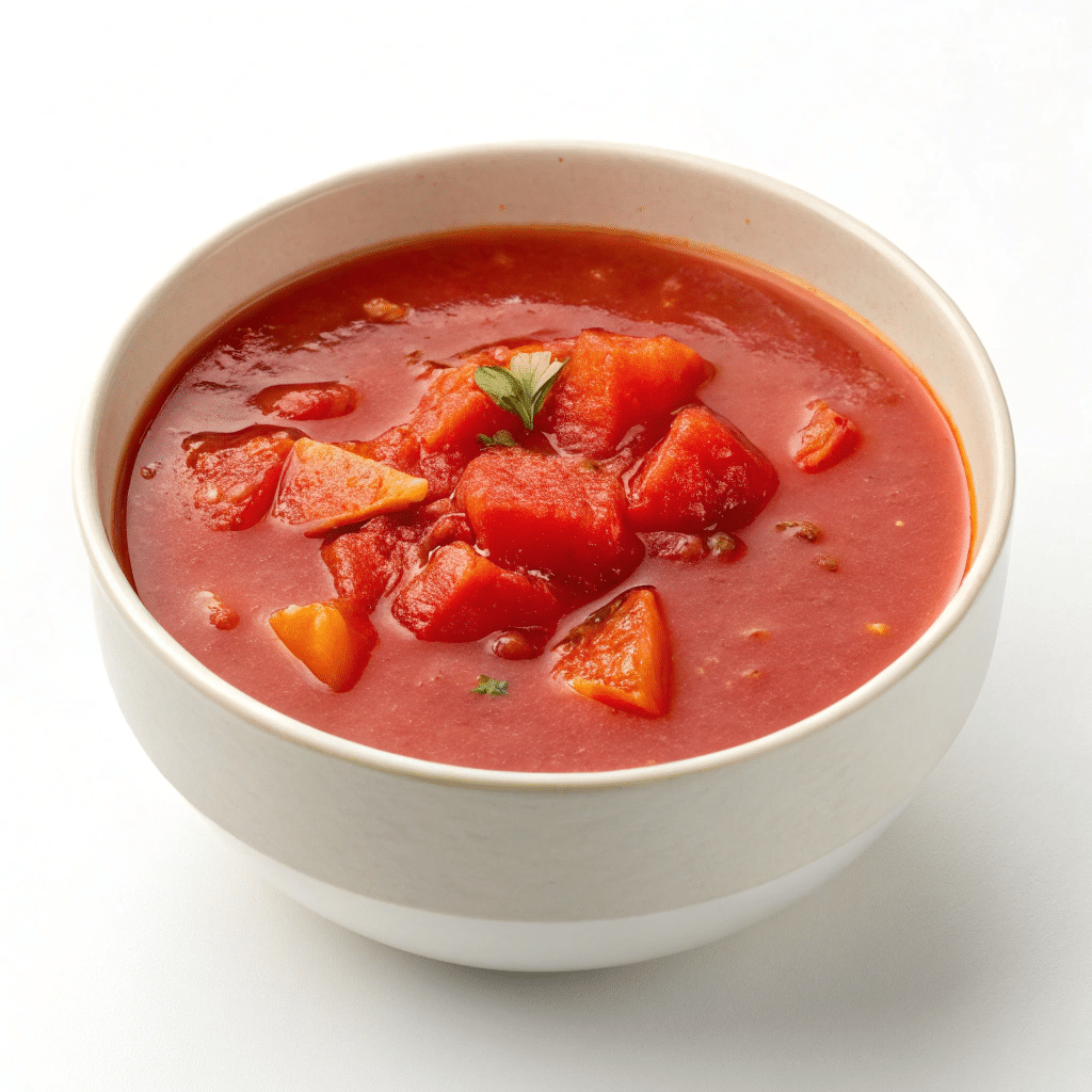 simple tomato soup with fresh tomatoes
