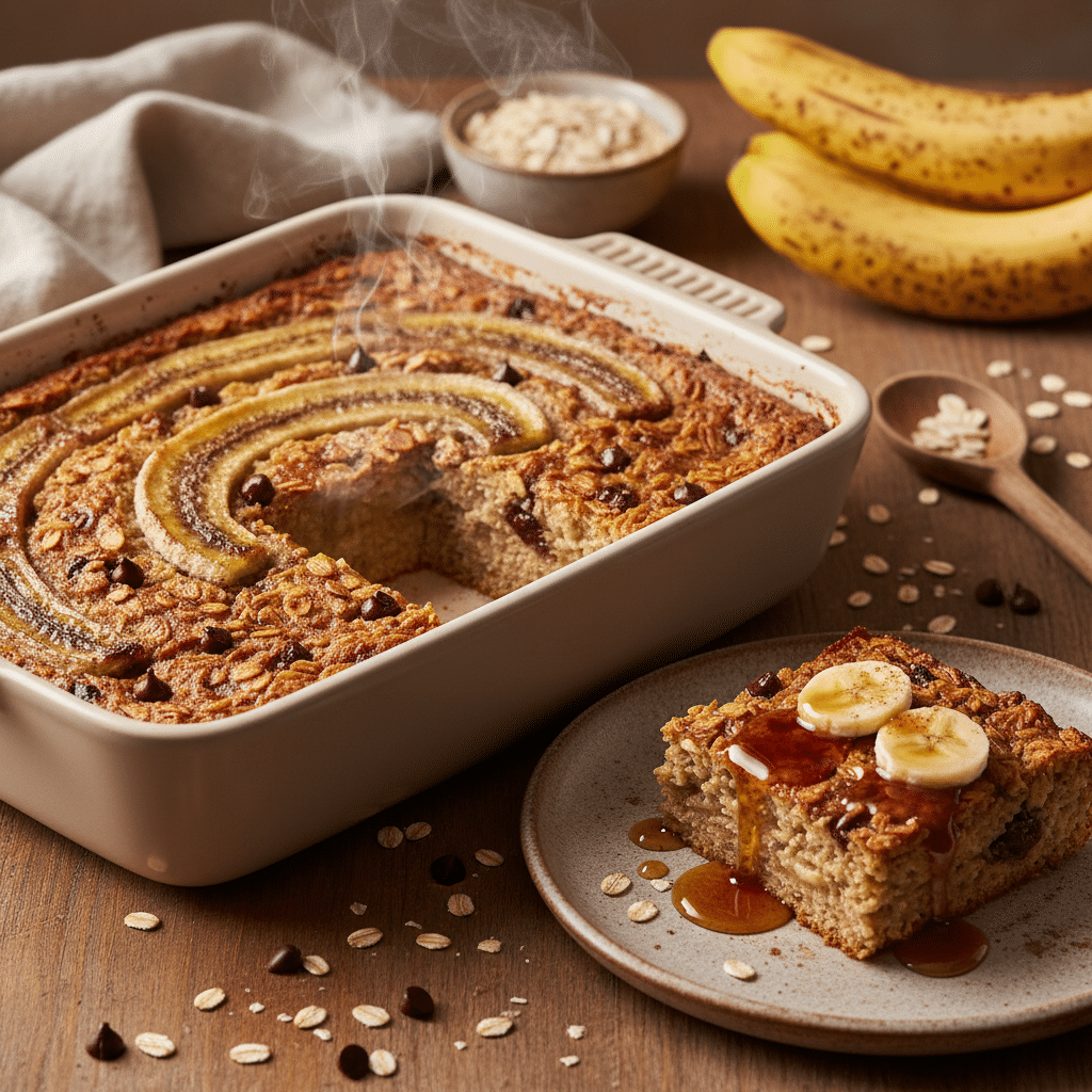 banana baked oatmeal